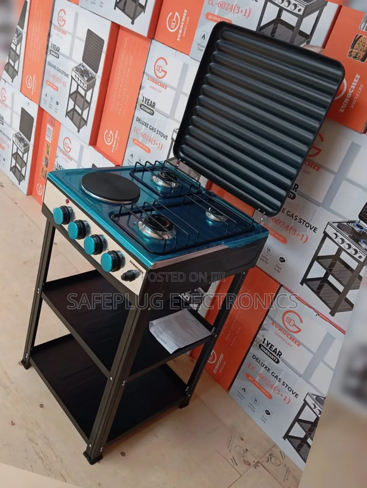 Eurochef 4 Burner Cooker (3 Gas + 1 Electric) – Spacious Efficient