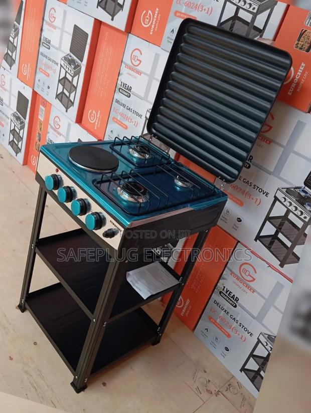 Eurochef 4 Burner Cooker (3 Gas + 1 Electric) – Spacious Efficient