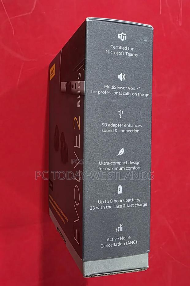 Jabra Evolve2 Buds Usb-C Ms Earbuds With Usb-C for Microsoft Teams - thumbnail 3