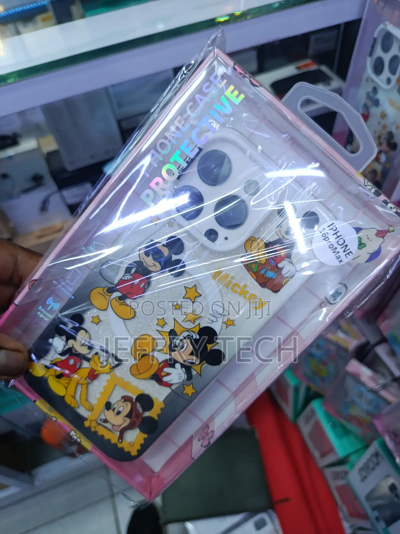 Jkinit Magsafe Mickey Mouse Glitter Case for iPhone 16 Pro Max.