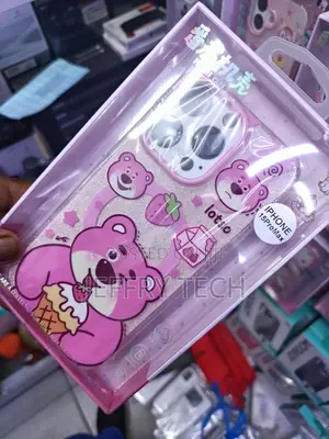 Lotso Bear Themed Cartoon Tpu Phone Case for Apple iPhone 15 Pro Max.