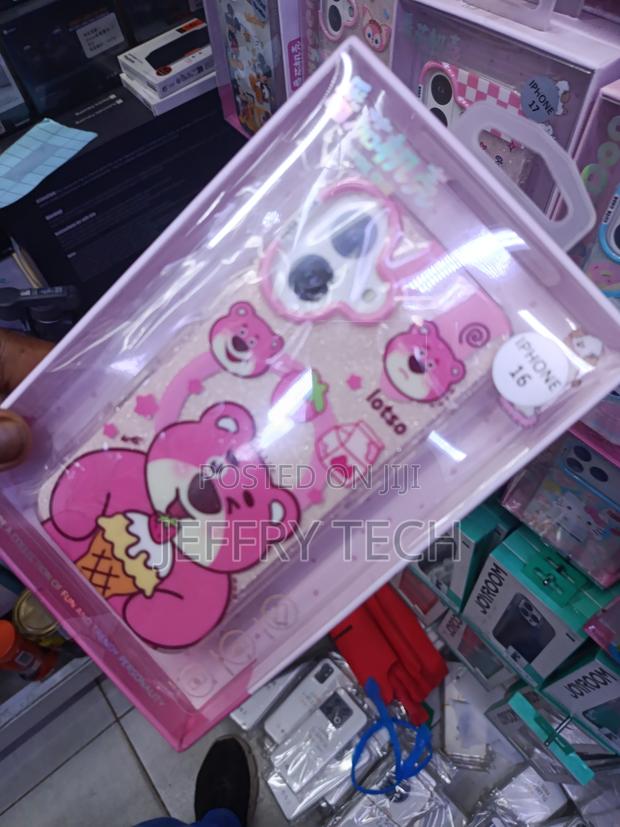 Cute Cartoon Tpu Case for iPhone 16 Featuring Lotso Bear. - thumbnail 2