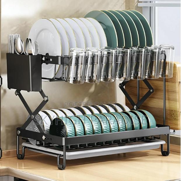 *2 Tier Dish Rack* Easy to Assemble. Stainless Steel