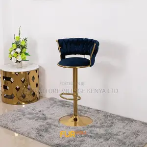 Barstool; Faux Height Adjustable Counter Barstool