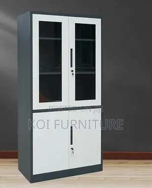Office Cabinet; Two Doored Office Executive Cabinet With Glass