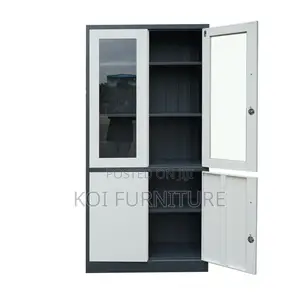 Office Cabinet; Two Doored Office Executive Cabinet With Glass