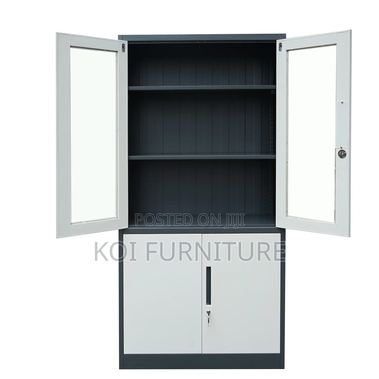 Office Cabinet; Two Doored Office Executive Cabinet With Glass