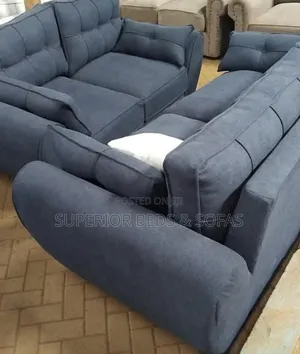 Two Seater Blue Sofa