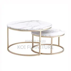 Coffe Table; Marble Paired Home Office Coffee Table
