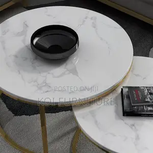 Coffe Table; Marble Paired Home Office Coffee Table