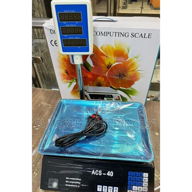 Acs 40kg Digital Weighing Scale With Arm Dual Display