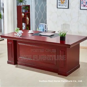 Office Desk; 1.8 Meters Mahogany L Shaped Executive Commanding Desk