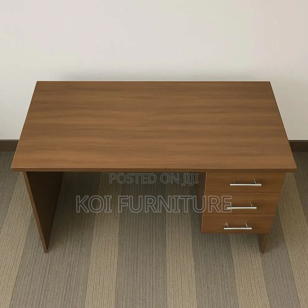 Office Desk; 1.2m Home Office Desk With Lockable Drawers