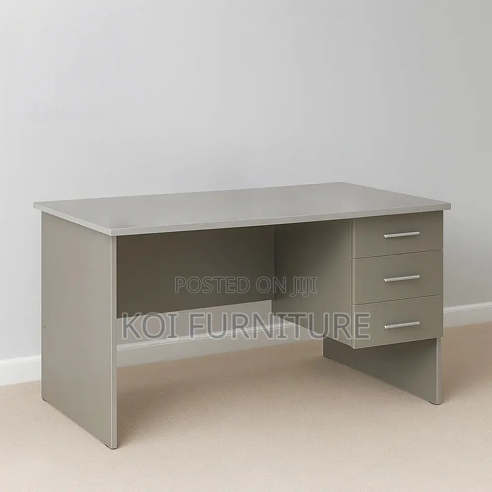 Office Desk; 1.2m Home Office Desk With Lockable Drawers