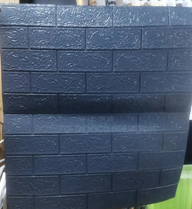 50*55 3d Black Foam Brick Wall Panel - main view