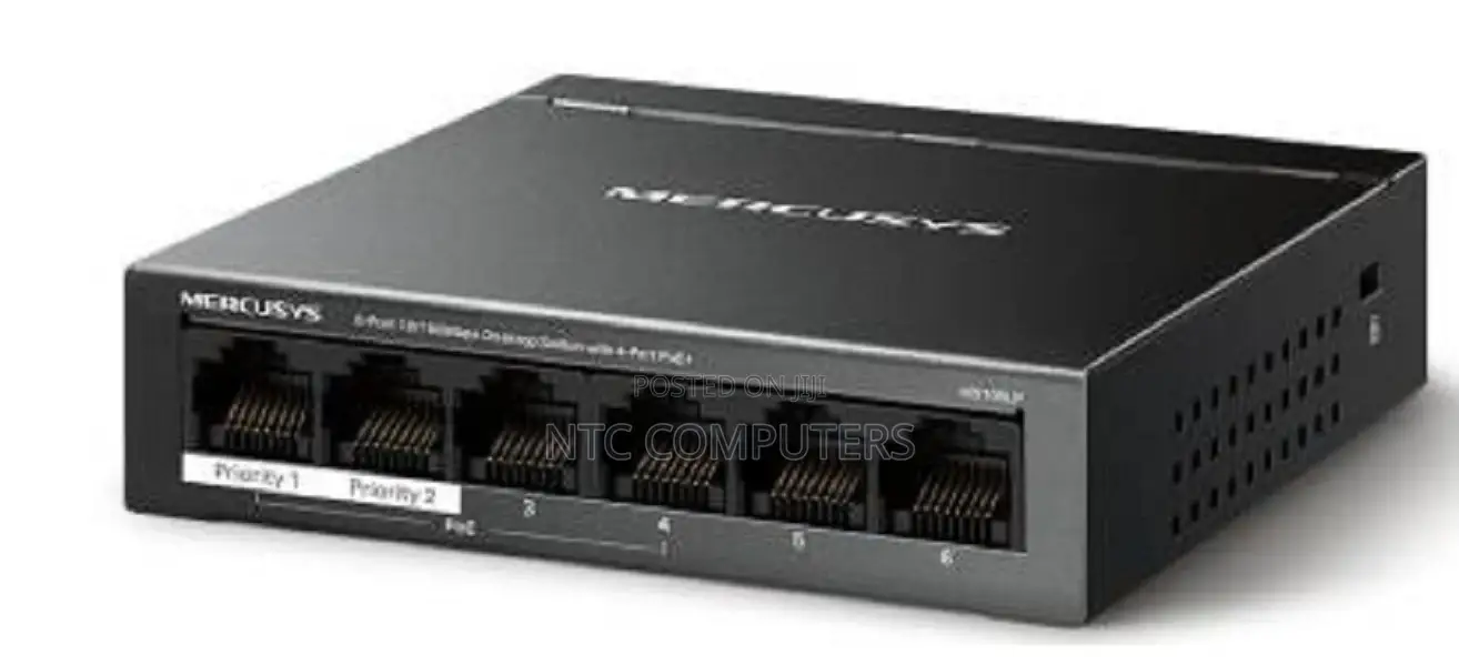 Mercusys 6-Port 10/100mbps Desktop Switch With 4-Port Poe+ -Tl-Ms106lp