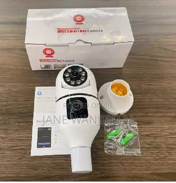 New V380 Dual Lense Bulb PTZ Camera