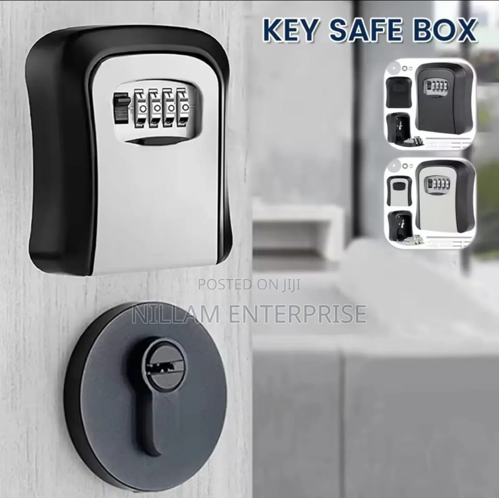 Wall-Mounted Key Lock Box Full Metallic