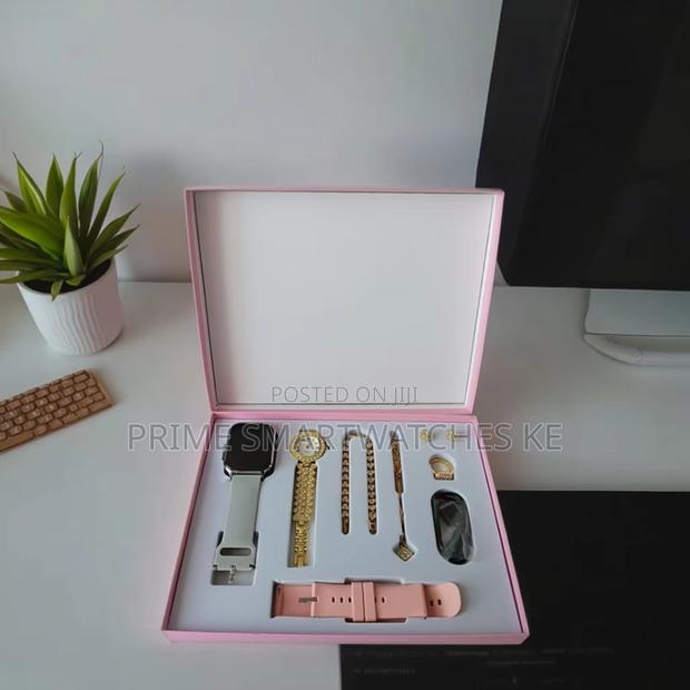 A58 Plus 7-in-1 Luxury Gift Set Smartwatch With Bracelet Necklace