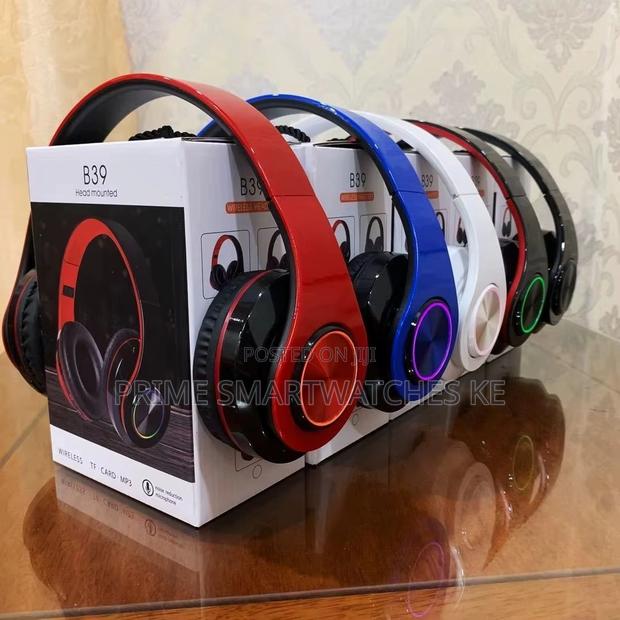 B39 Wireless Bluetooth Headphones Over-Ear Foldable Hifi Stereo Mic - thumbnail 3