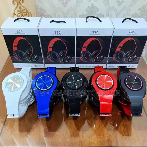 B39 Wireless Bluetooth Headphones Over-Ear Foldable Hifi Stereo Mic - thumbnail 6