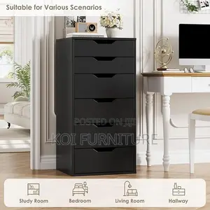 Storage Units; Solid Wooden Construced Chest of 6 Drawers Cabinet