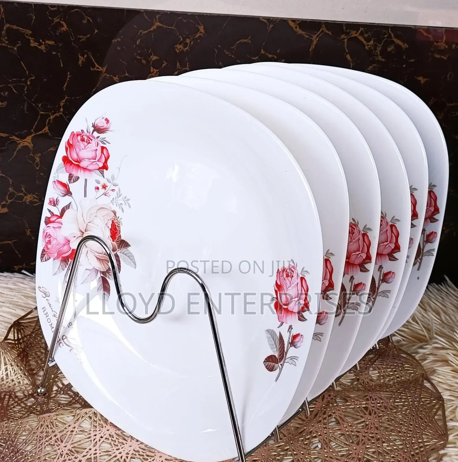 6pcs Ceramic Corner Plates