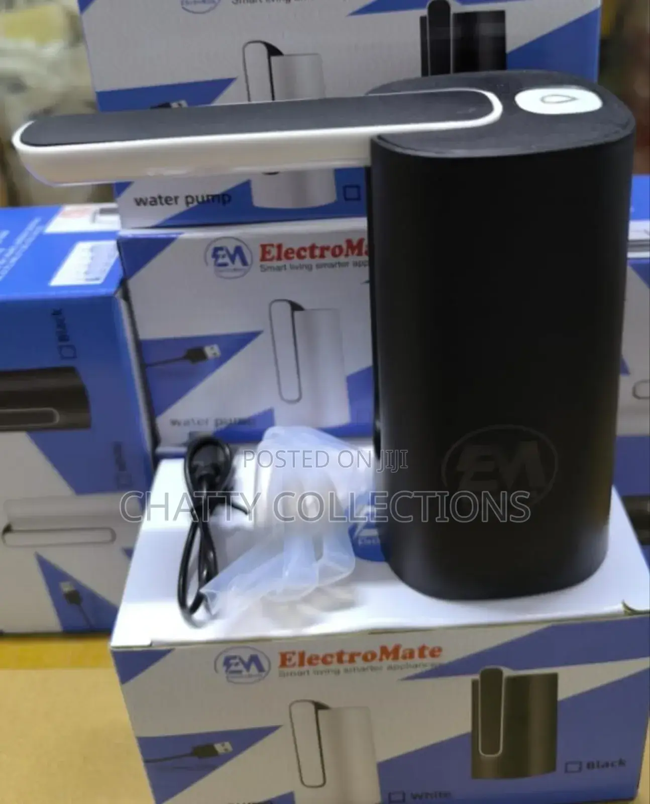 Black Electromate Foldable Rechargeable Water Pump