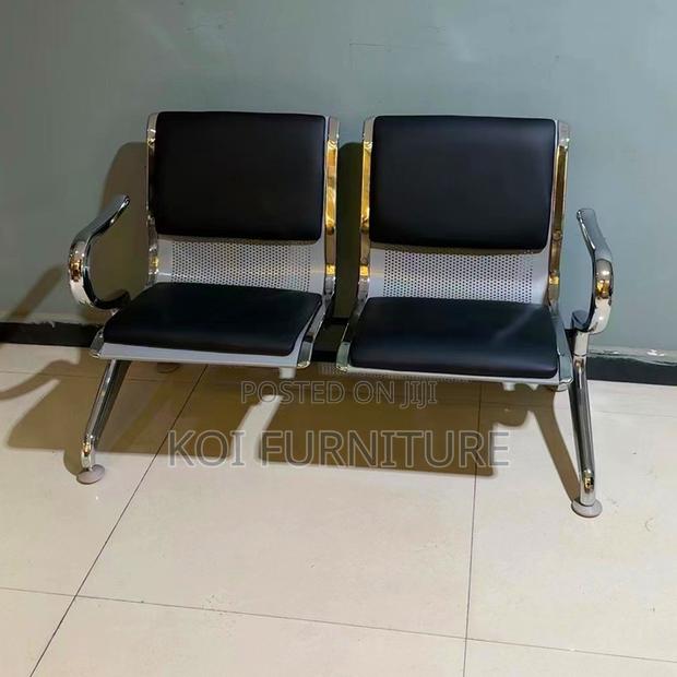 Benches; Two Seaters Strong Built Up Leather Reception Bench - thumbnail 2