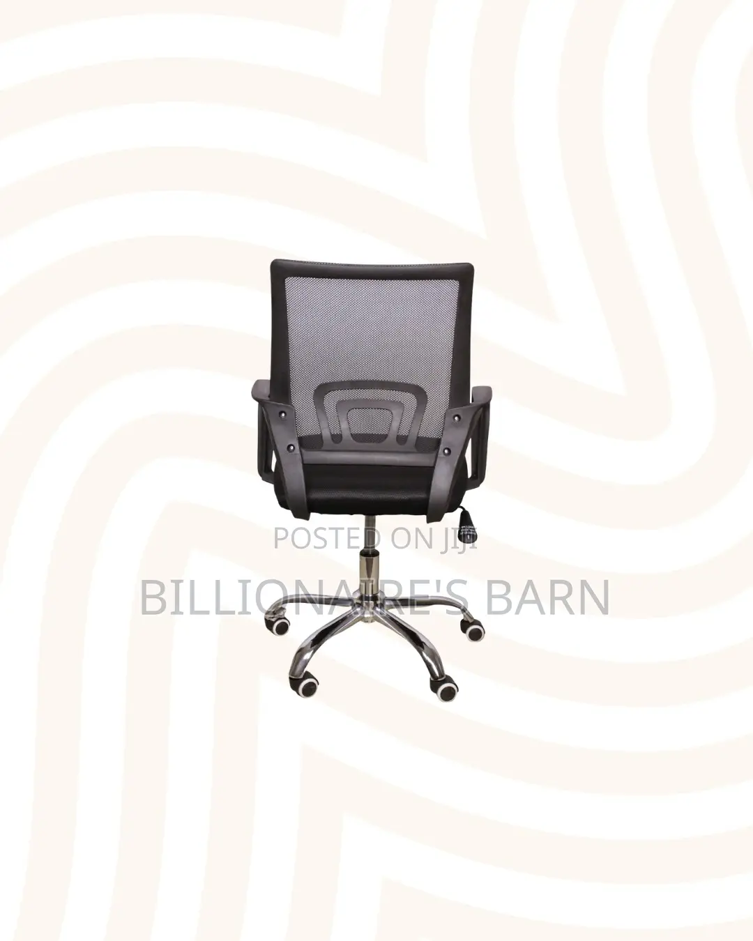 Secretarial Mesh Chair Ergonomic Fabric Seat - Lumbar Support Comfort