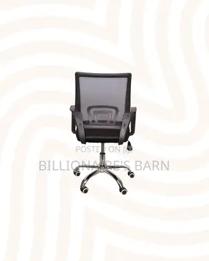 Secretarial Mesh Chair Ergonomic Fabric Seat - Lumbar Support Comfort