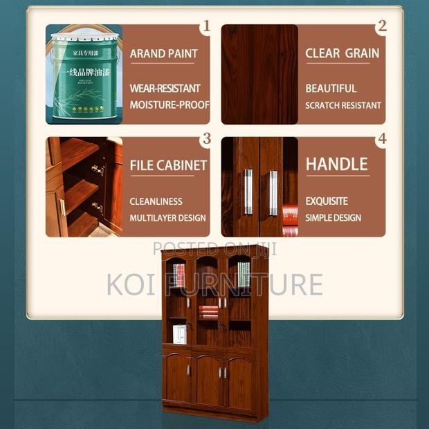 Office Cabinet; Three Doors Mahogany Large Capacity Executive Cabinet - thumbnail 3