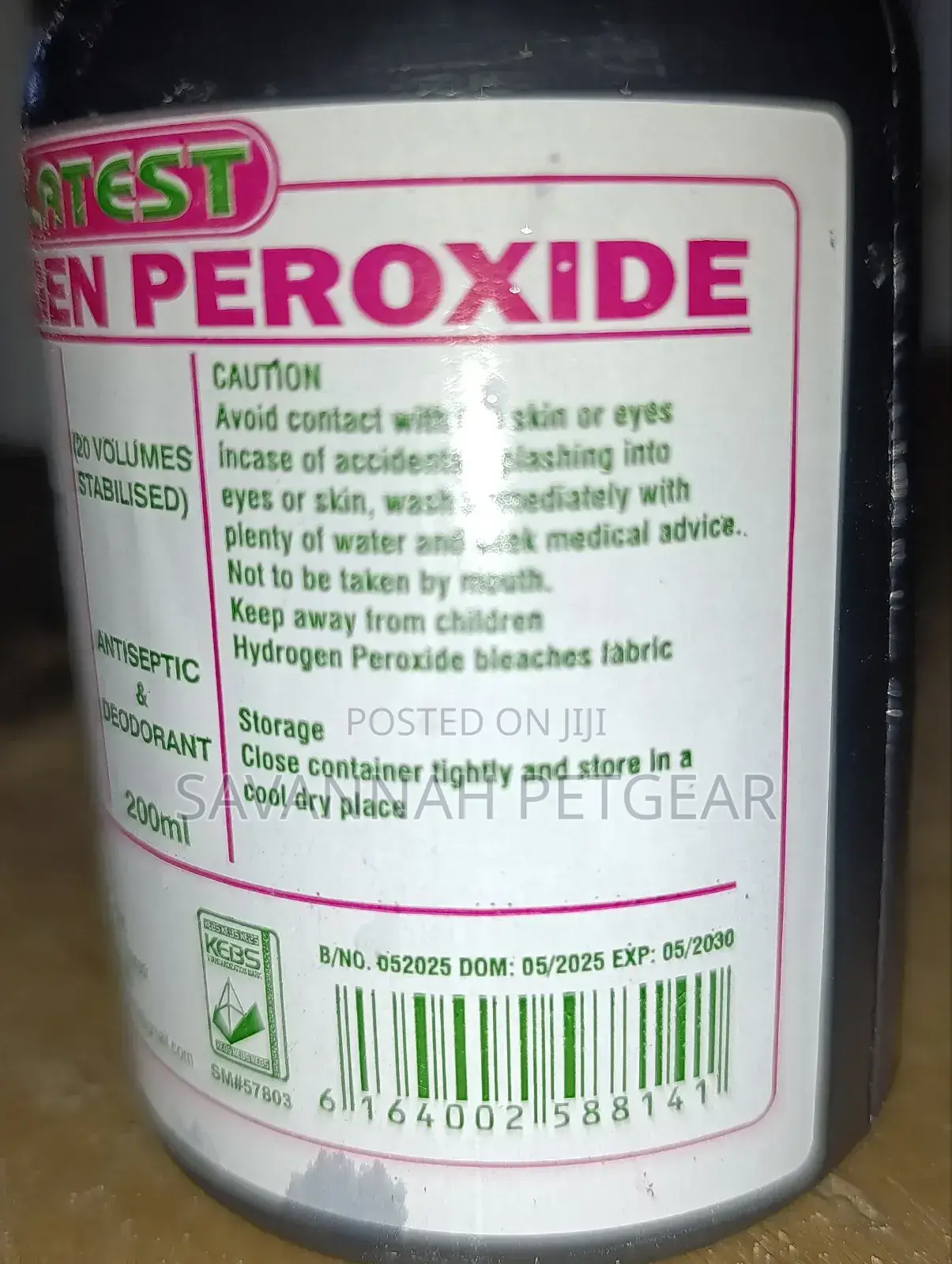 Hydrogen Peroxide (Antiseptic Deodorant) 200ml