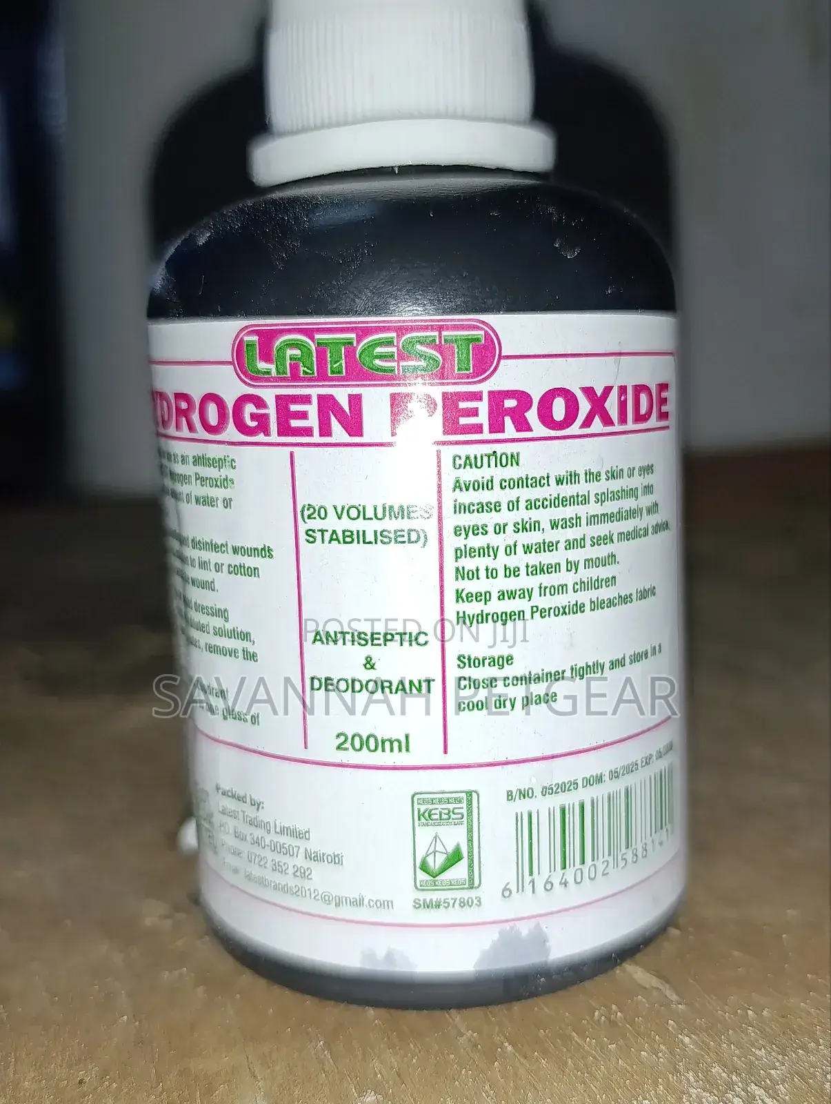 Hydrogen Peroxide (Antiseptic Deodorant) 200ml