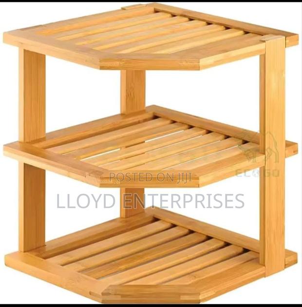 Bamboo Kitchen Corner Rack - thumbnail 2