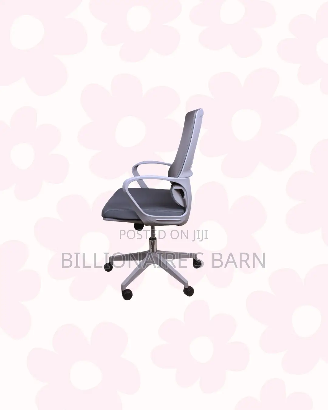 Grey Ergonomic Mesh Office Chair Mid Back Lumbar Support Solution