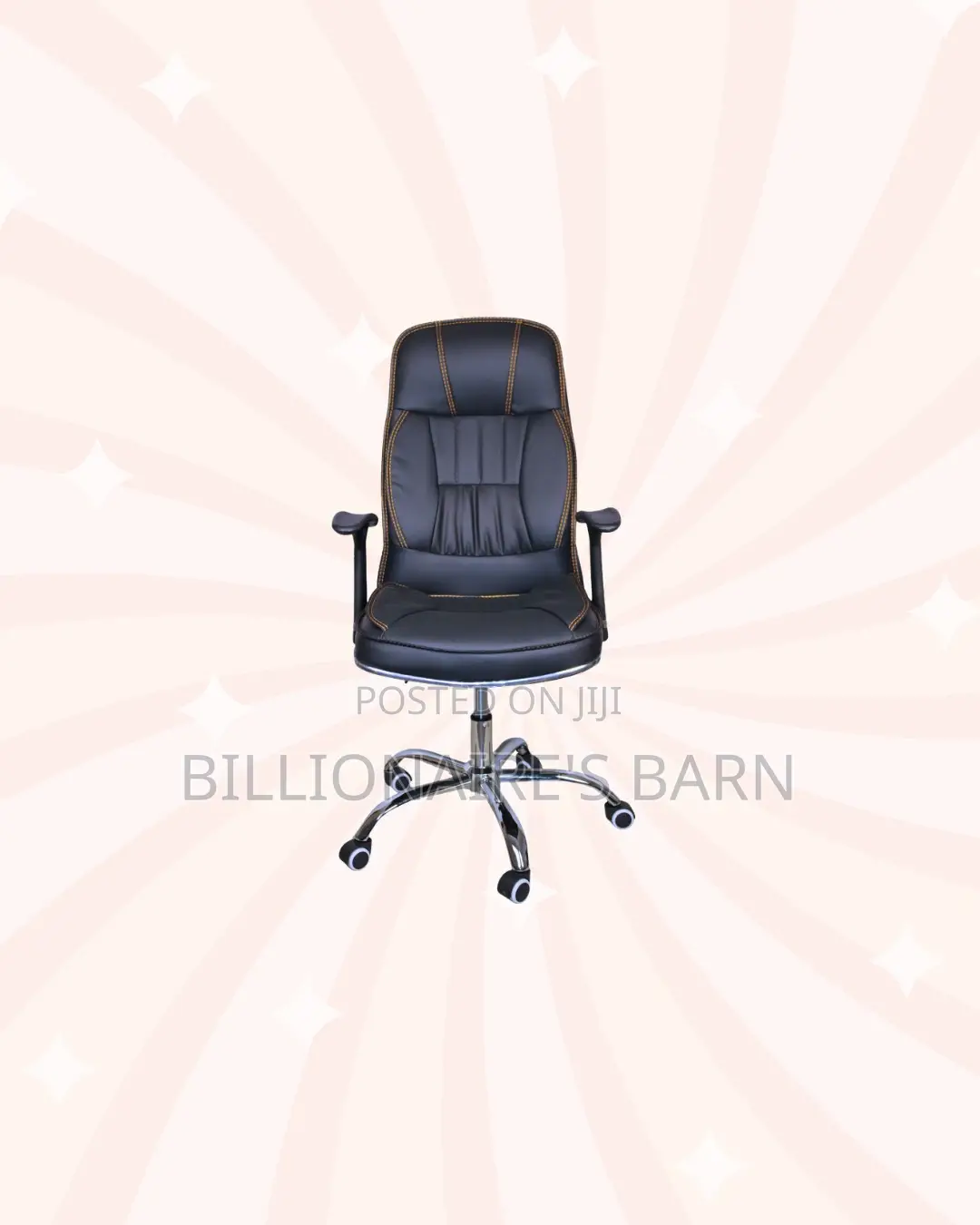 Executive Leather Office Chair High Back Padded Armrests Support