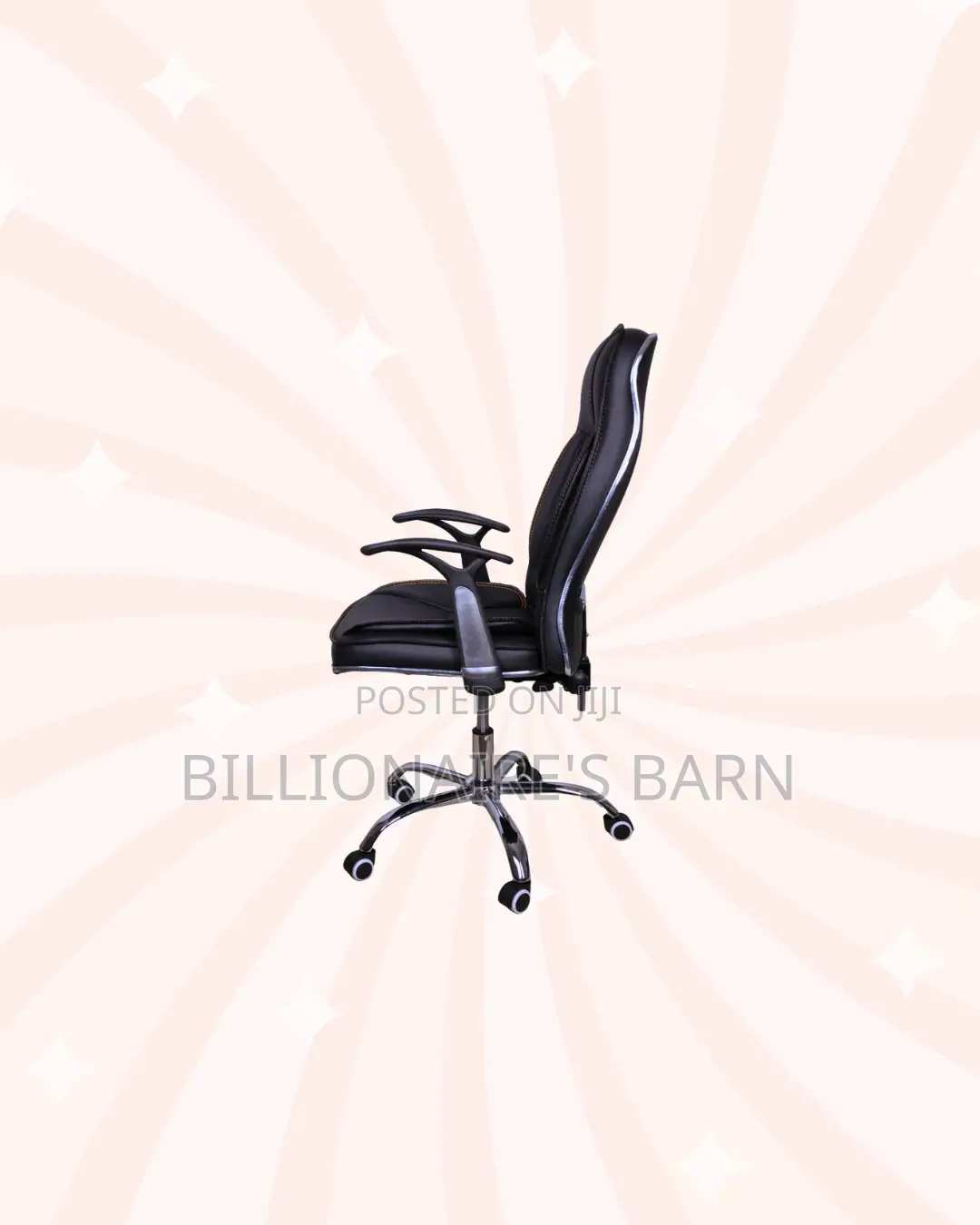 Executive Leather Office Chair High Back Padded Armrests Support