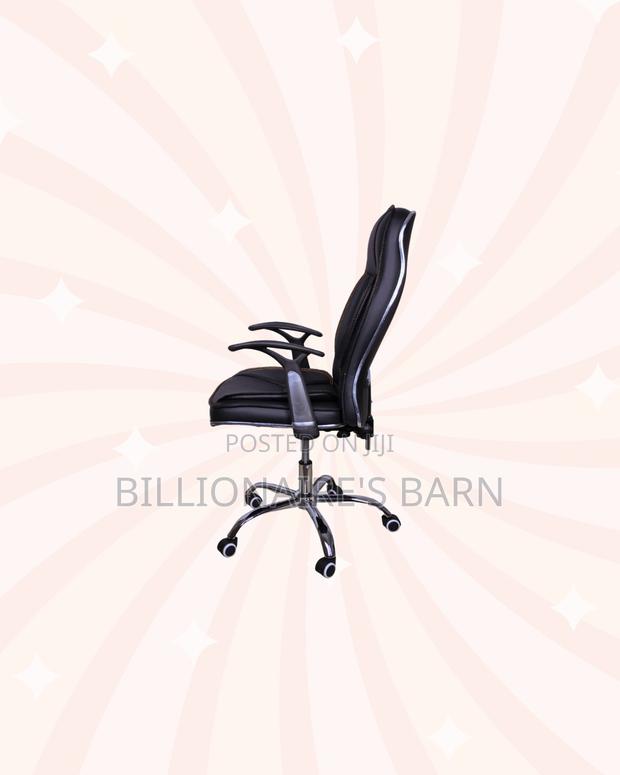 Executive Leather Office Chair High Back Padded Armrests Support - thumbnail 2