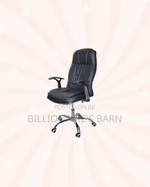 Executive Leather Office Chair High Back Padded Armrests Support