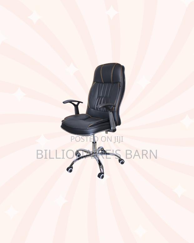 Executive Leather Office Chair High Back Padded Armrests Support - thumbnail 3
