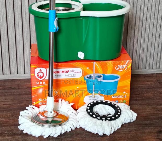 Metallic Spin Mop With Bucket – Easy Cleaning System