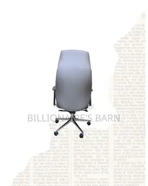 Grey Executive Leather Office Chair High Back Chrome Base Solution
