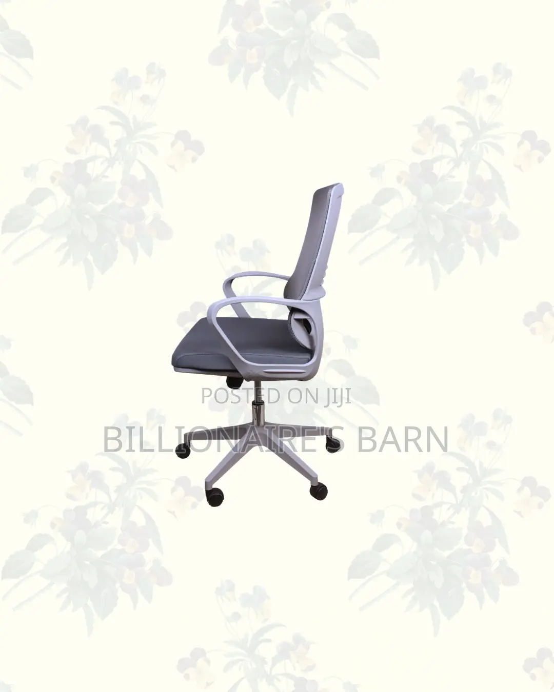 Grey Ergonomic Mesh Office Chair Mid Back Lumbar Support Adjustable