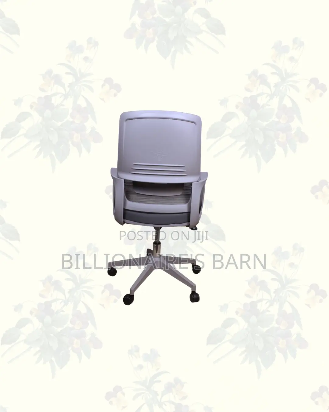 Grey Ergonomic Mesh Office Chair Mid Back Lumbar Support Adjustable