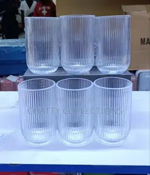 440ml Ribbed Glasses