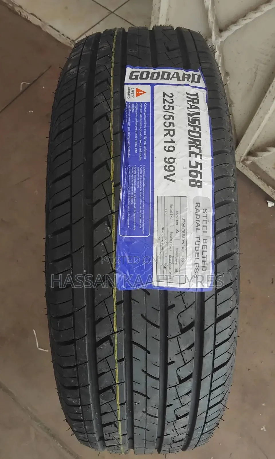 225/55r19 Goodard Tyre