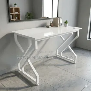 White Metallic Executive Table