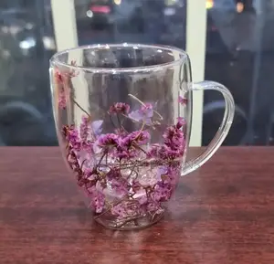 350 Ml Unbreakable Double Wall Glass Cups