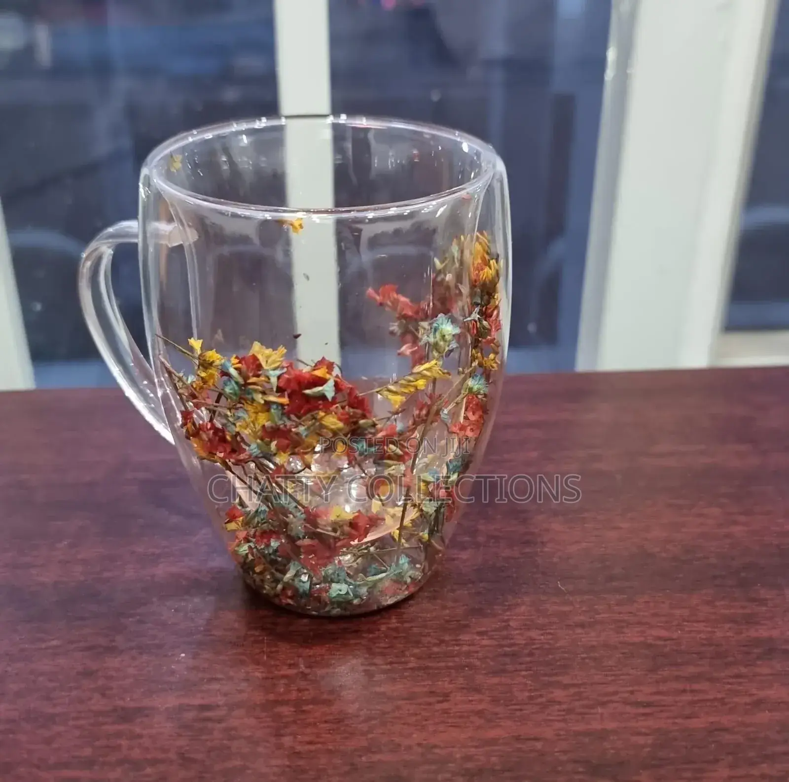 350 Ml Unbreakable Double Wall Glass Cups